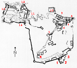 Map of St Hilarion Castle