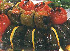 Stuffed Tomatoes and Green Peppers